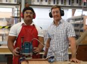 Brad Hart with student. Image: supplied
