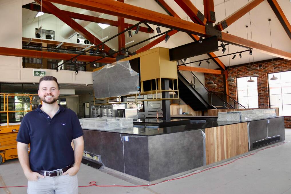 Village Bakehouse Bathurst retail operations manager Taylor Stevenson on March 8. He says he is excited about the store nearing completion. Picture by Amy Rees