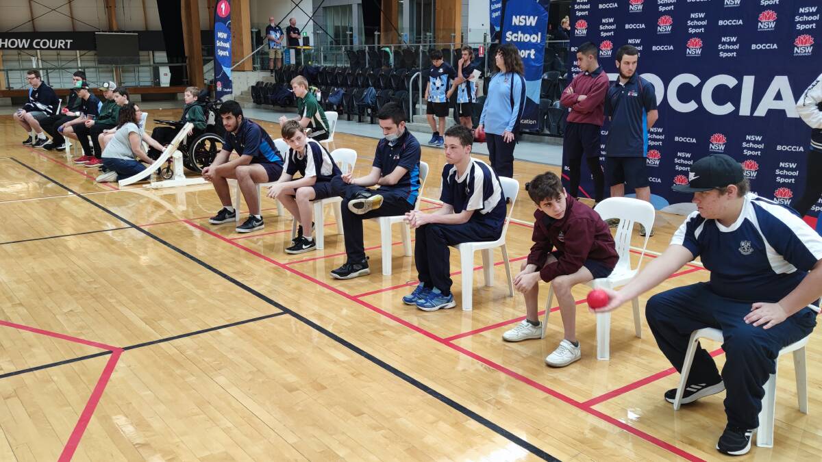 The Wellington High Boccia team compete at the state championships in Homebush. Picture: Supplied