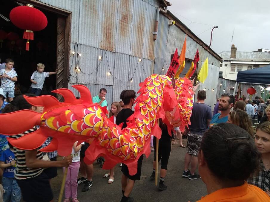 A dragon parade in Fong Lees Lane during the 2018 event. Picture supplied