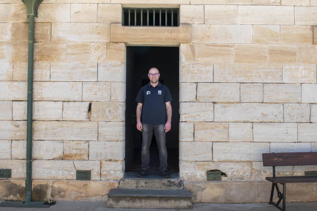 Chris Anemaat says his job telling stories to the public at the Dubbo Gaol is "rewarding". Picture by Belinda Soole