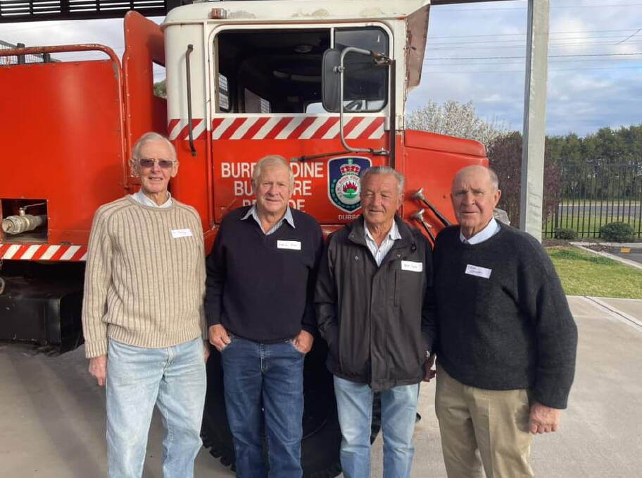 Brigade members reminisced about their time within the brigade and shared memories of the historic Burrabadine CAT 2 Tanker. Picture supplied