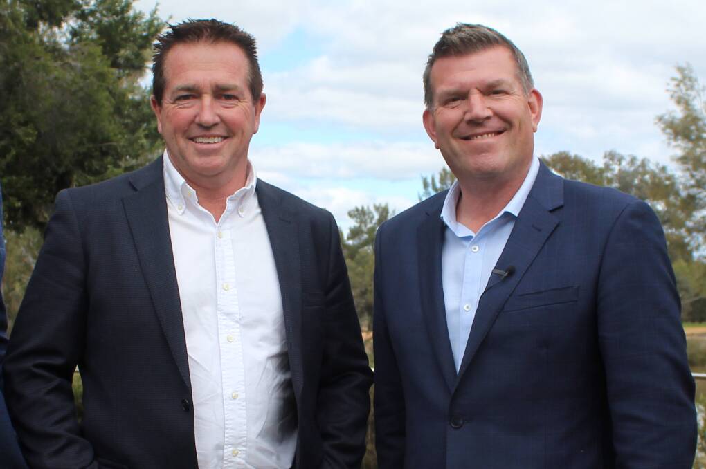 Dubbo MP Dugald Saunders (right) will lead the NSW Nationals after Paul Toole (left) was ousted. Picture from file