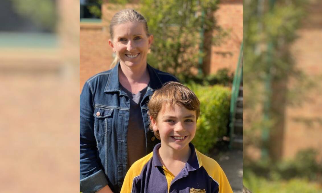Coonabarabran Public School student William Weatherall and his his teacher Mrs Evans. Picture supplied