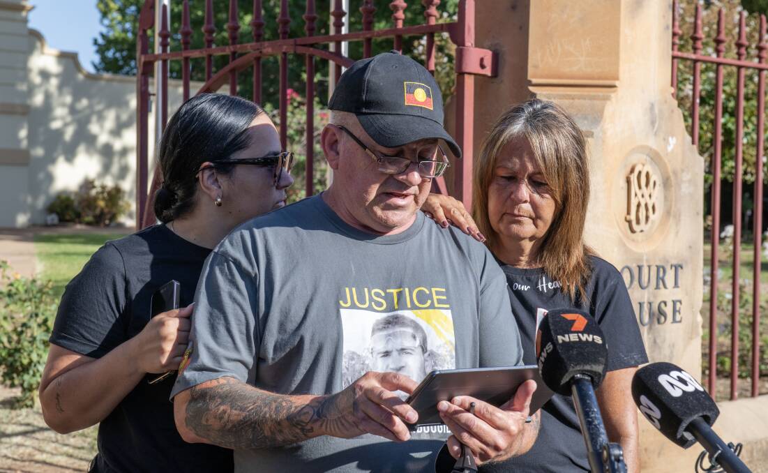 Ricky Hampson Sr told the media it was 'too late' to apologise for his son's death. Picture by Belinda Soole