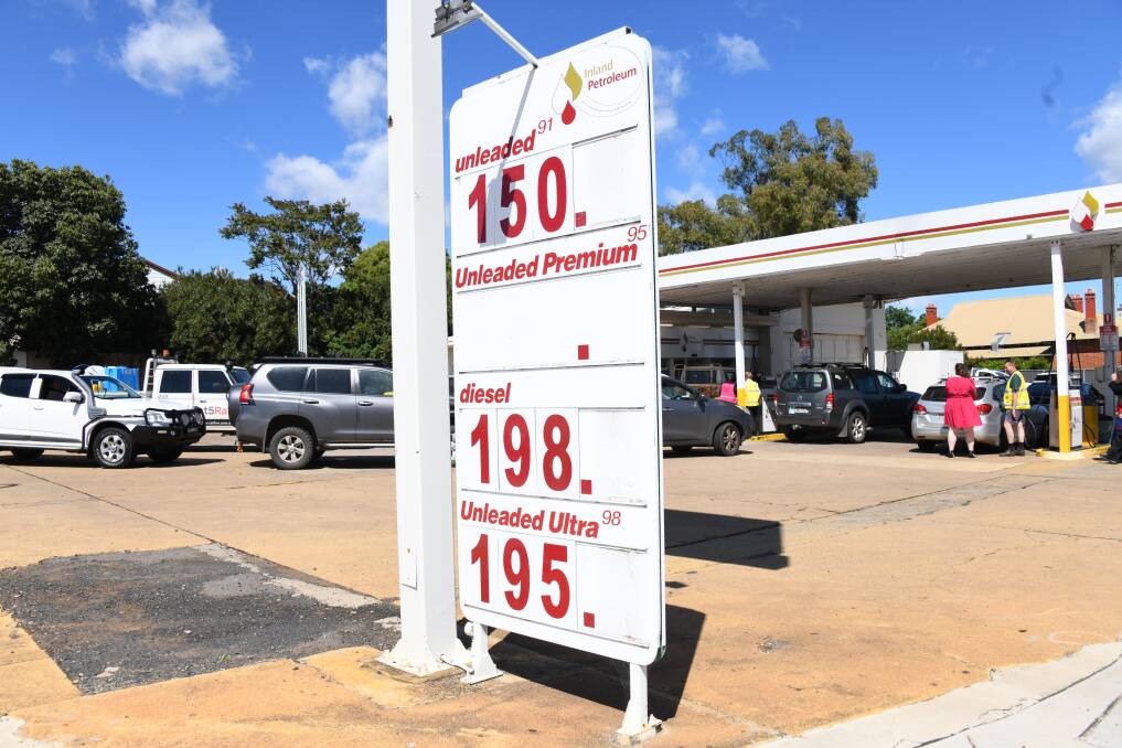 Bargain prices for petrol at Inland Petroleum on Friday morning. Picture by Amy McIntyre
