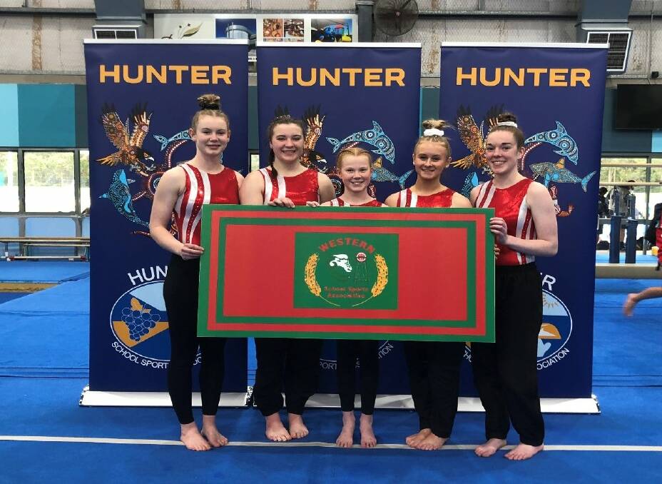 CHAMPIONS: Western NSW topok out second place at the NSW Combined High Schools Sports Associations State gymnastics championships. Picture: Facebook/