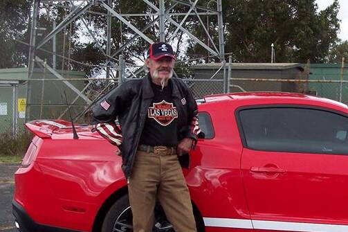 Missing Elong Elong man Robert Dickie with his beloved red mustang. Picture supplied