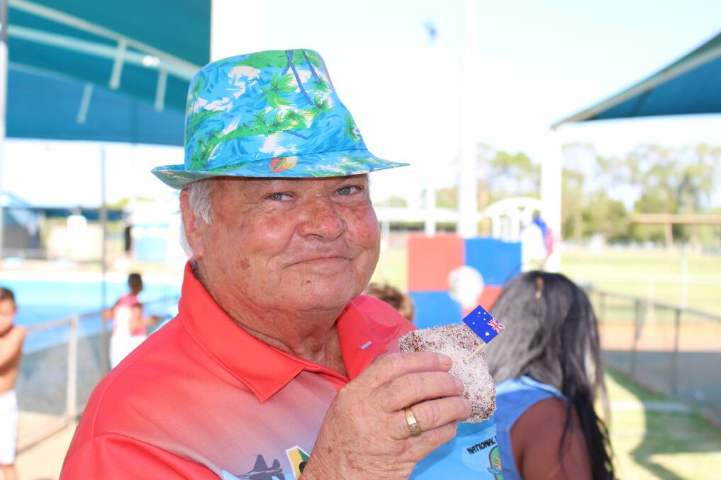 Victor Bartley celebrating Australia day with a lamington. Picture supplied