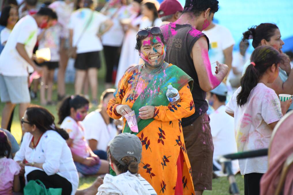 Maya Khatri enjoys the Holi celebration in Dubbo over the weekend. Picture by Amy McIntyre