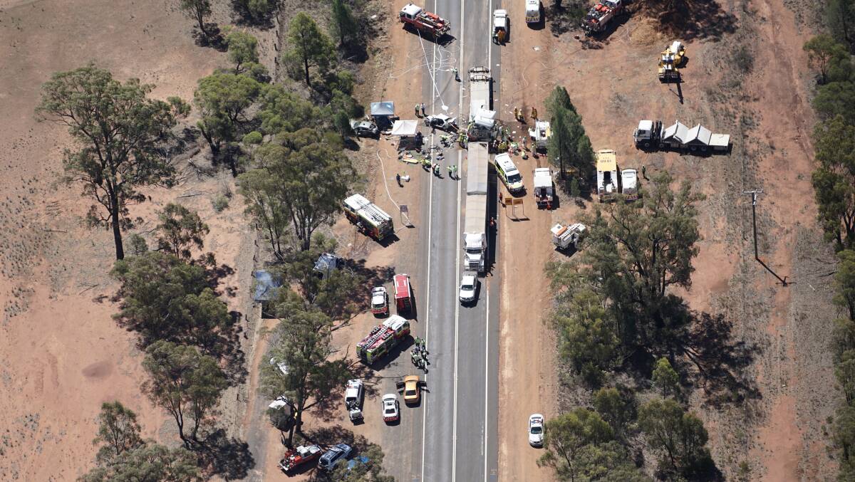 ROAD TRAGEDY: The scene of an horrific crash in 2018, where 19-year-old Hannah Ferguson and 21-year-old Reagan Skinner were killed. Photo: BRADLEY GUEST. FILE