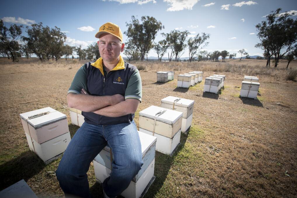 LOCKDOWN: Justin Wall from Wall's Honey Co said the detection in Narrabri was concerning. Photo: Peter Hardin