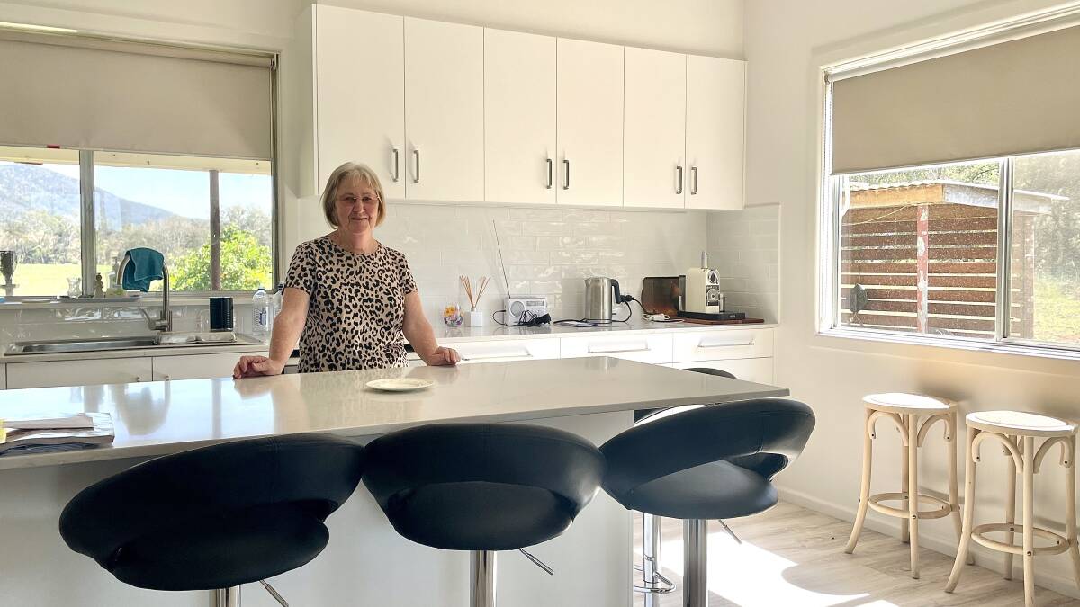 Multi-decade Eugowra resident, Lizzy Adams in her renovated, sun-filled kitchen on Friday, October 20. Picture by Emily Gobourg.