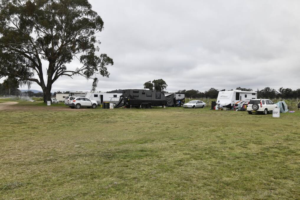 'Dead set' filled with caravans in January this year, there are still a row of mobile home residents living in limbo amid Eugowra Showgrounds. Picture by Jude Keogh.