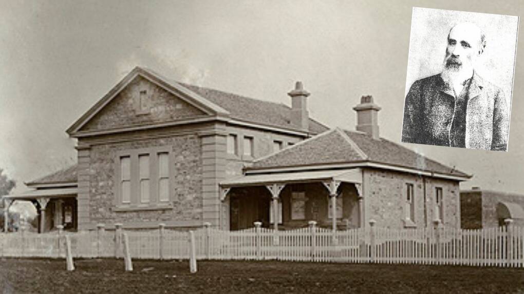 'Molong Court House and Lock-up' was one of many designed by architect James Barnet. Main picture from NSW State Archives and Records, inset picture (1888) from National Library of Australia.