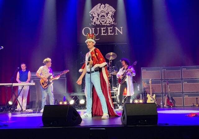 The sensational Freddie Mercury impersonator, Thomas Crane, in the Queen - Bohemian Rhapsody roadshow to be performed at the Dubbo Regional Theatre and Convention Centre at 8pm on Saturday, February 25, 2023. Picture Supplied