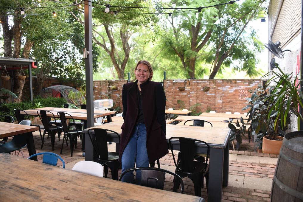 Dubbo Business Chamber and Industry president Errin Williamson at her own Cafe on Church Street business. Picture by Amy McIntyre