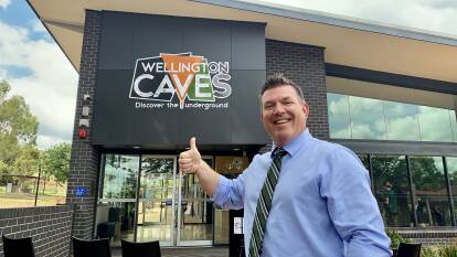 Dubbo MP Dugald Saunders at one of the Dubbo region's premier attractions, the Wellington Caves. PICTURE: SUPPLIED