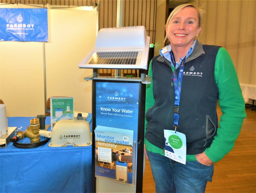 Rachel Dunn of Farmbot exhibiting an Australian invention at the Big Tech, Big Ideas conference at Dubbo Regional Theatre and Convention Centre on Wednesday, 22 June 2022. Picture: Elizabeth Frias