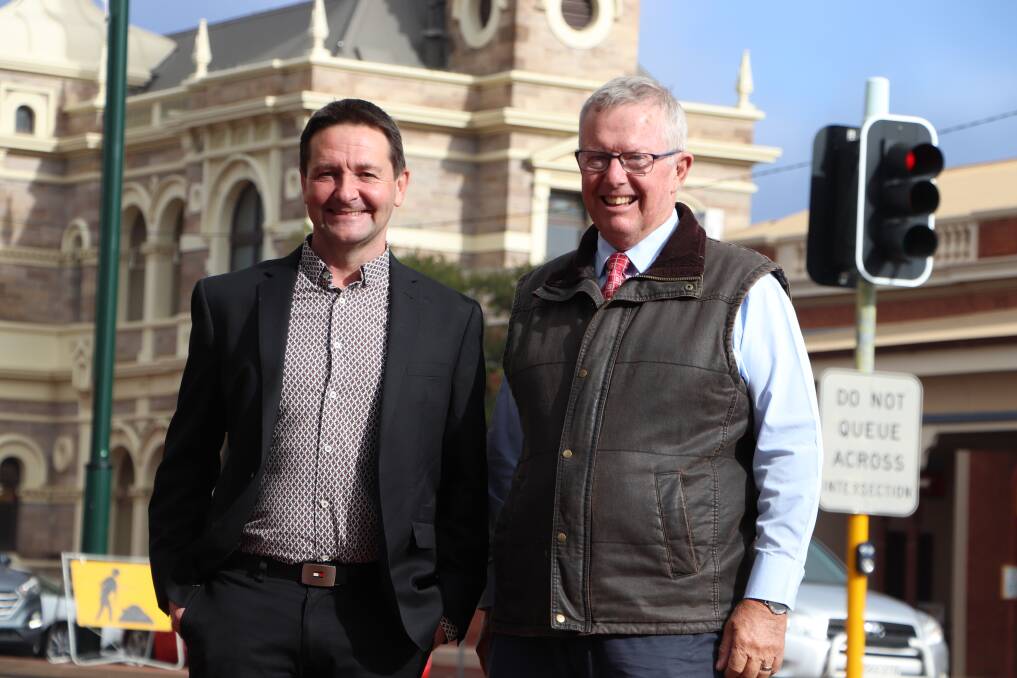 RURAL HEALTH IS A PRIORITY. Incumbent Parkes MP Mark Coulton with Broken Hill mayor Tom Kennedy on Thursday, May 12 announced a $14 million new mental health centre for Broken Hill. PICTURE: SUPPLIED