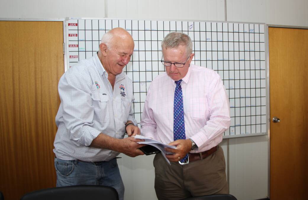 SKILLS BOOST: Parkes MP Mark Coulton with Fletcher International Exports owner/director Roger Fletcher. PICTURE: SUPPLIED