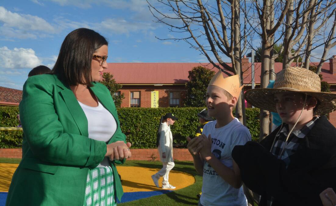 Education minister Sarah Mitchell pictured on NSW Education Week at Dubbo North Public School recently. Picture: Elizabeth Frias