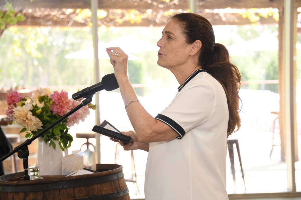The founding editor of iconic Marie Clare women's magazine, Jackie Frank, called for women quotas at workplaces at the Women's Week celebration at Dubbo's Lazy River Estate on Friday, 3 March 2023. Picture by Amy McIntyre