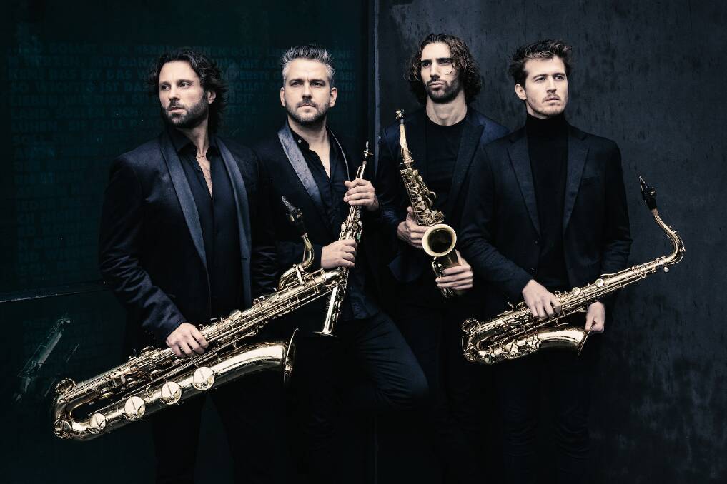 Saxophone quartet, Signum, consisting of musicians Blaz Kemperle, Jacopo Taddei, Alan Luzar and Guerino Bellarosa coming to Dubbo for a one and only regional appearance at the Macquarie Conservatoriums 2022 concert series. Picture Supplied