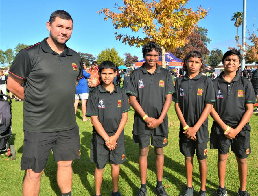 Dubbo South Academy of the Clontarf Foundation with Cade Goodwin, Zack, Mardi, Khalil and Kayam. PICTURE: ELIZABETH FRIAS 