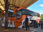 Buses replaced train services across Dubbo-Orana and far west during last March's train workers' strike. Picture: Elizabeth Frias