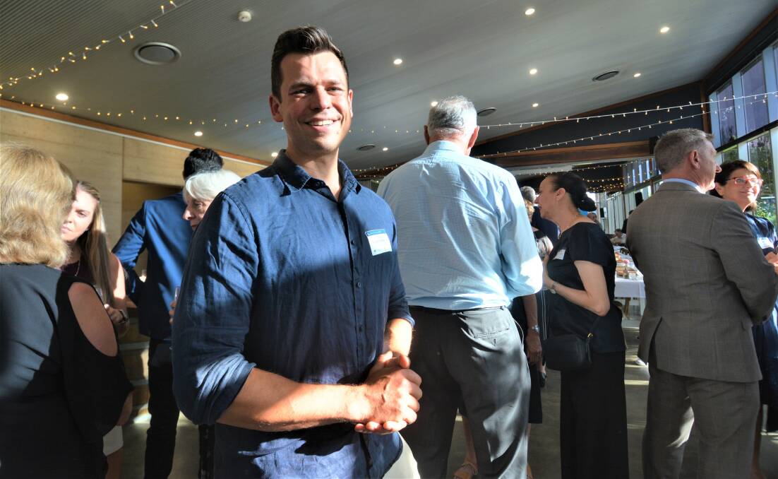 Demographer Simon Kuestenmacher at the dinner welcoming delegates for the 2023 Inland Growth Summit at the Lazy River Estate . Picture by Elizabeth Frias
