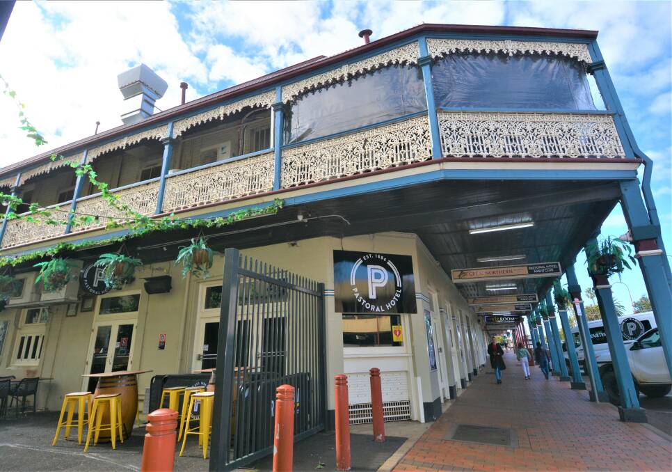 Pastoral Hotel over the years still keeps its original verandah design. Picture: Elizabeth Frias