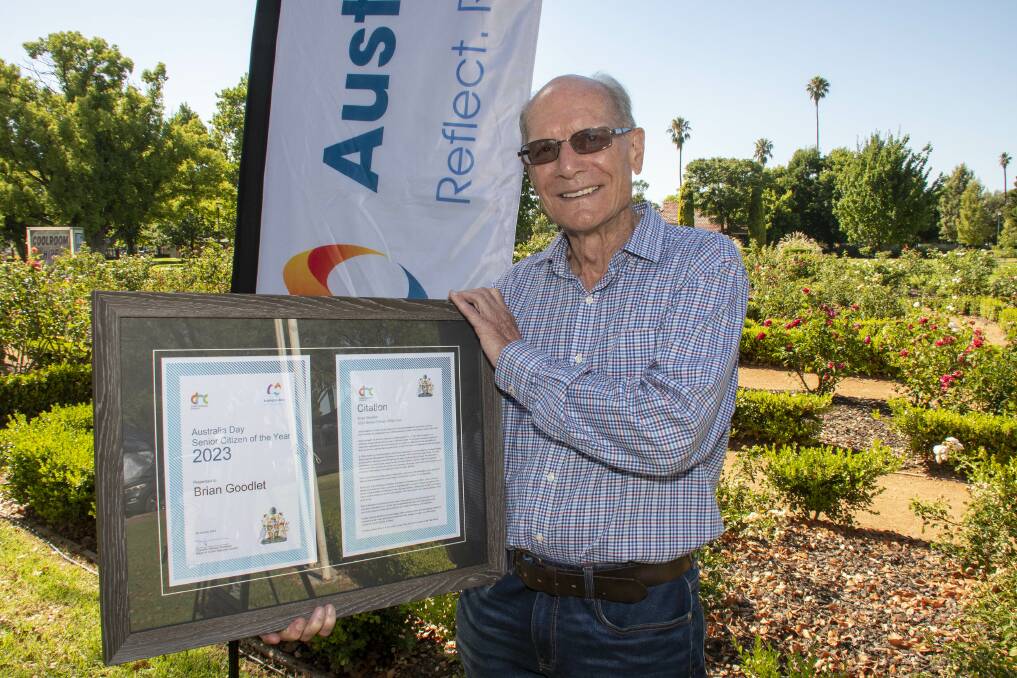 Dubbo's 2023 Senior Citizen of the Year, Brian Goodlet. Picture by Belinda Soole