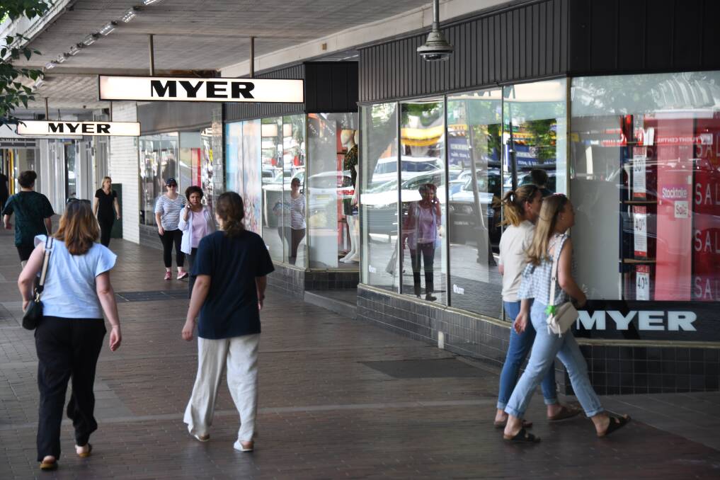 Myer customers at its Dubbo store on Macquarie Street. Picture by Amy McIntyre