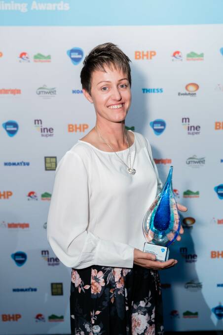 Casey Martin at the 2022 Women in Mining awards. Picture: Supplied