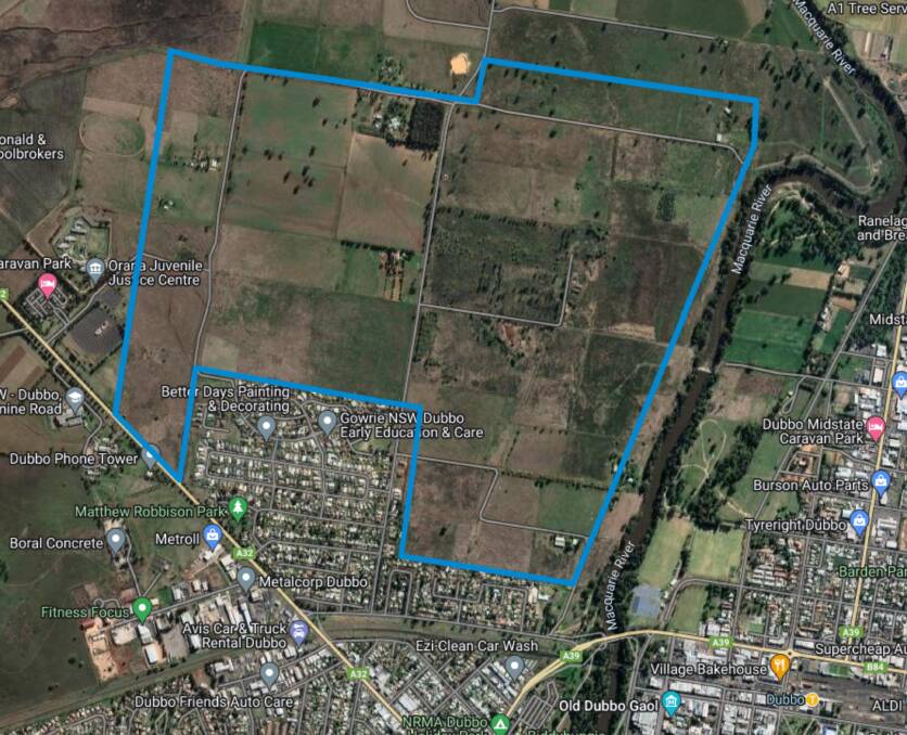 A map depicting the 'North-West Dubbo Residential Urban Release Area'. File picture