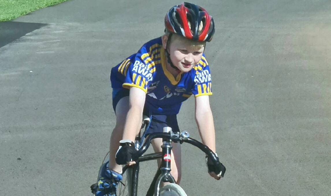 Robbie Lennox started cycling for sport two years ago at nine years old and has taken to it like "a duck to water". Picture: Supplied