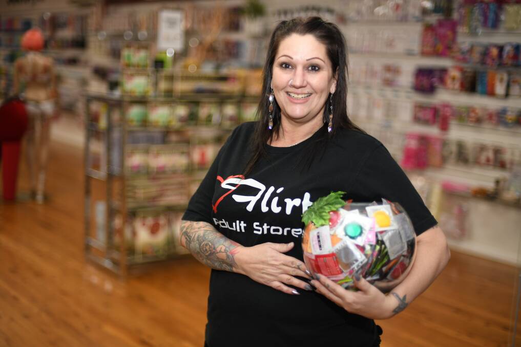 Manager Linda Gill has worked at Flirt Adult Store since 2019. Picture: Amy McIntyre