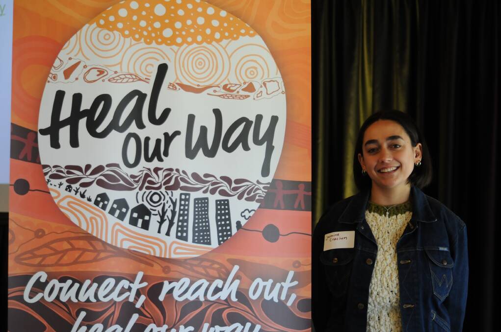 Artist Jasmine Craciun at the Heal Our Way campaign launch in Dubbo. Picture: Bageshri Savasachi