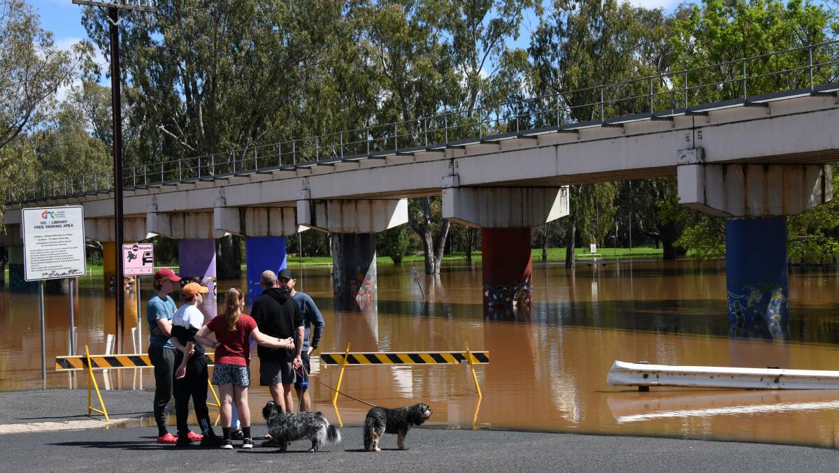 Macquarie Library's (Dubbo branch) parking area flooded on Sunday morning. Picture by Amy McIntyre