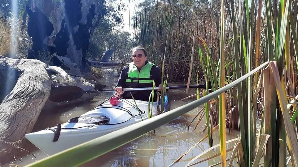 Melissa Gray from Healthy Rivers Dubbo paddles through the Wambuul/Macquarie River. Picture: Supplied