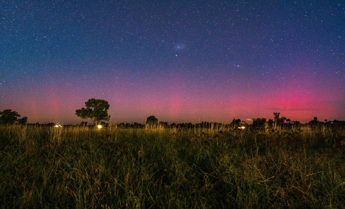 The Aurora Australis was also captured at Dubbo around midnight on February 27. Picture by Rachel Bambrick