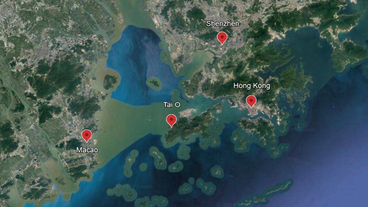 Lobsters were allegedly smuggled through Tai O on Lantau Island as plans were laid to import the shipment to mainland China. Picture via Google Earth