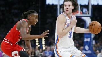 Josh Giddey continues to play for Oklahoma City Thunder despite being investigated by the NBA and now California police. Picture by AP Photo