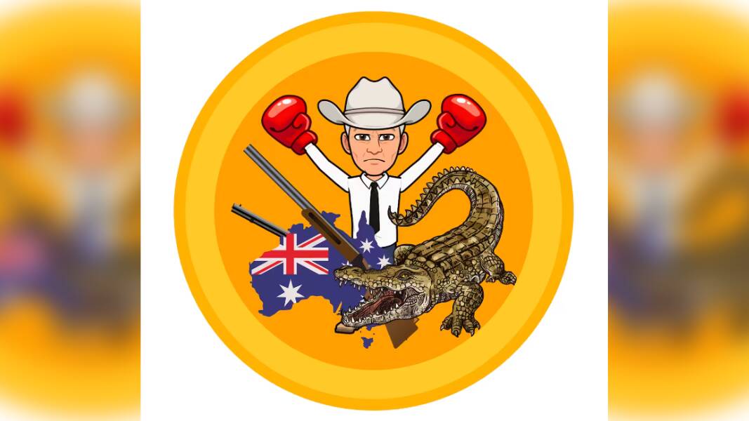 A mock-up of Bob Katter on a gold coin. Picture supplied