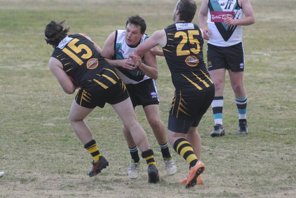 CHANGES: Bathurst Bushrangers president Alex Sparks, pictured in action during 2019, is excited for the potential AFL Central West two-tier system in 2020. Photo: CHRIS SEABROOK