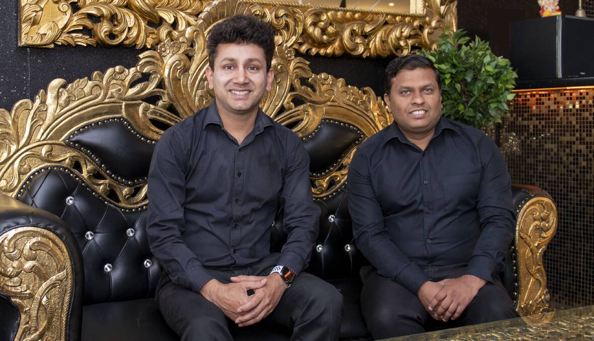 Pradip Rai and Pratap Dey Sarkar, owners of Royal India Restobar in Dubbo. Picture by Belinda Soole