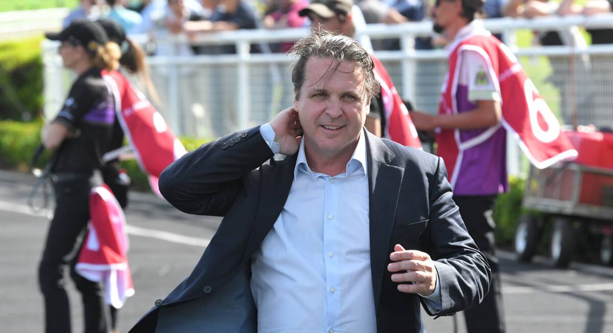 CENTRE OF ATTENTION: Media personality and racing trainer Richard Freedman is eager to see Helsonic score victory at Bathurst's Tyers Park on Saturday. Photo: AAP/SIMON BULLARD