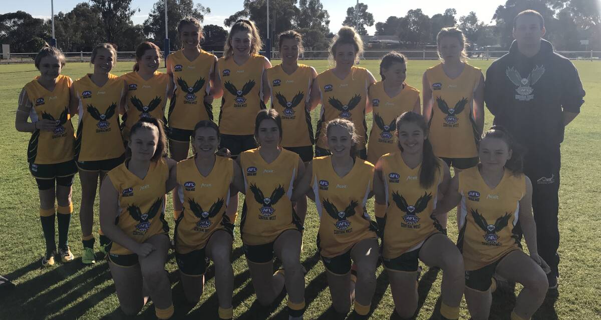 WINNERS: The Central West youth girls claimed a solid win against Northern Riverina on Sunday. Photo: CENTRAL WEST AFL
