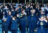 Bathurst High Campus students cheer on their school at Carrington Park. Picture by Bradley Jurd